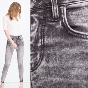 Zara Acid Wash Skinny Jeans